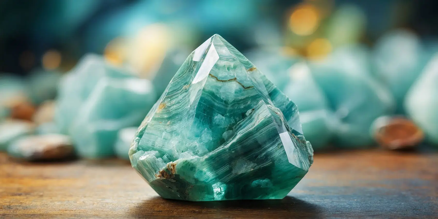 Raw Amazonite stone in its natural form